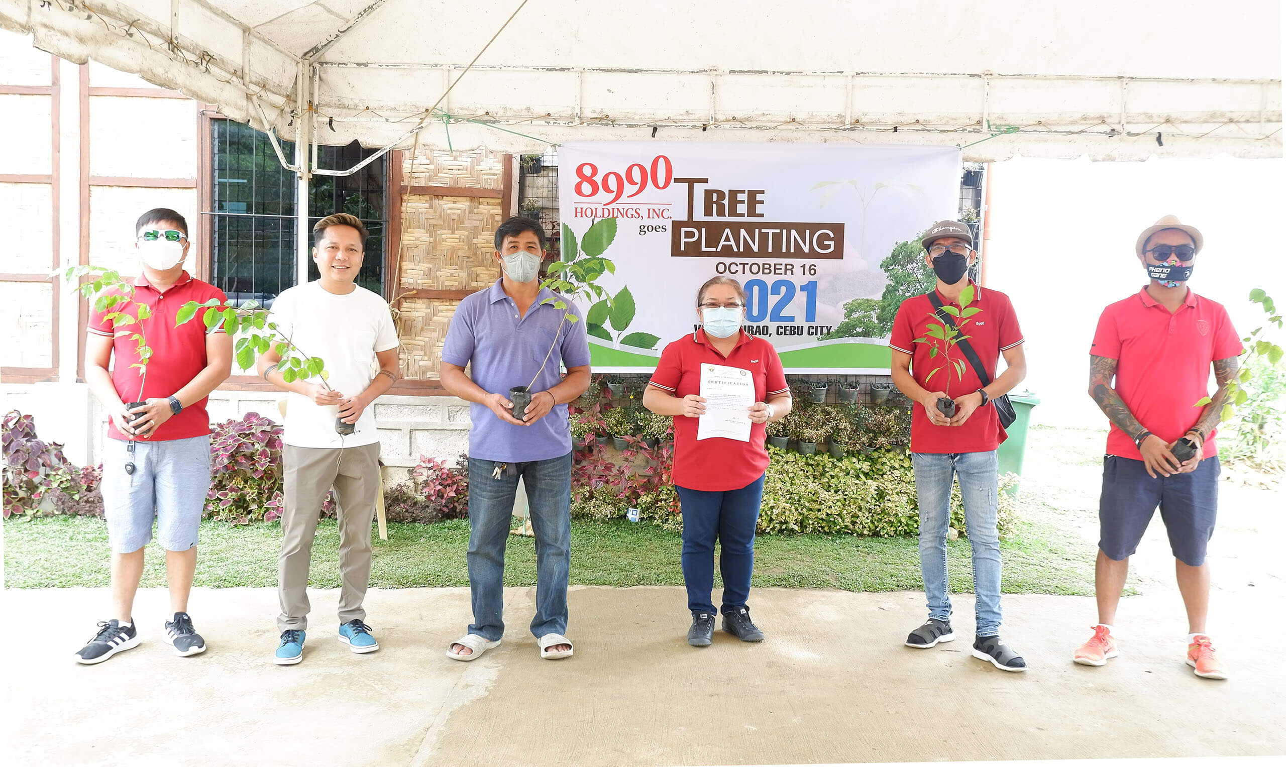 Employees plant 600 trees in Barangay Sirao